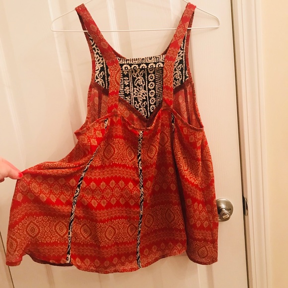 SWELL Moroccan Print Open Back Tank Top - Picture 2 of 3